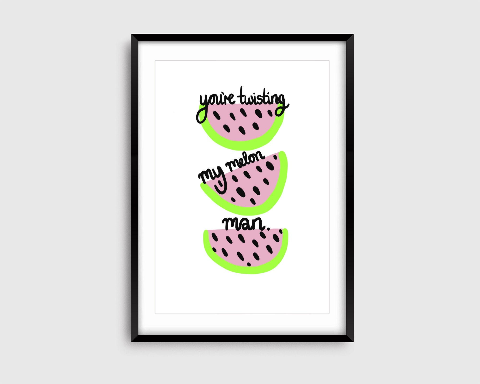 Step On Twisting My Melon Man Art Print Happy Mondays Etsy