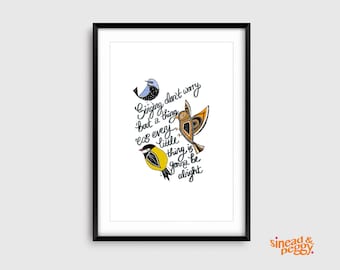 Three Little Birds Wall Art Etsy