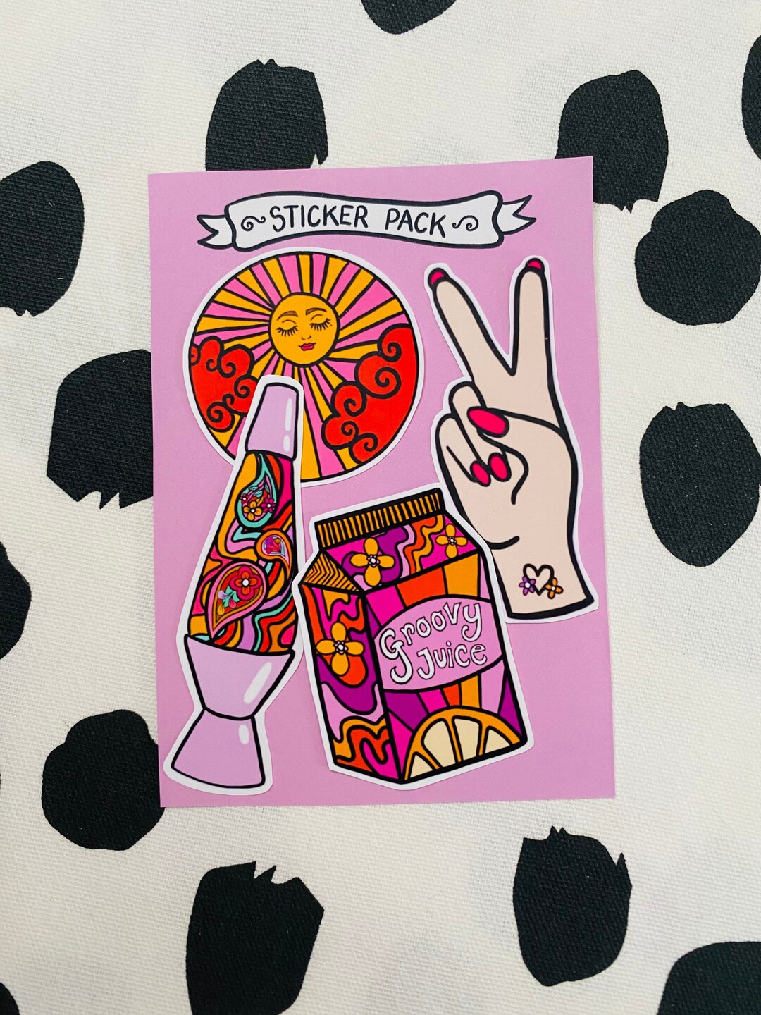 Groovy Girl Power 70s Retro Sticker Pack, Vinyl Sticker Pack, Female ...