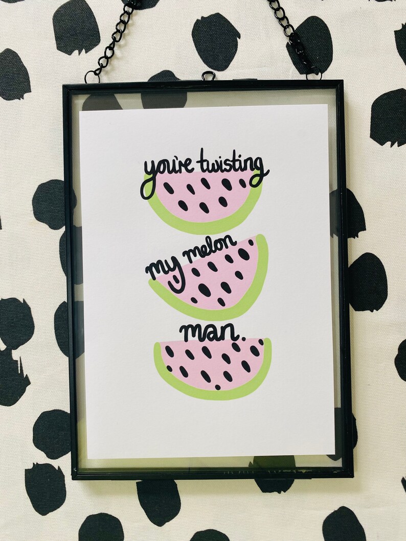 Step on Twisting My Melon Man Art Print Happy Mondays Etsy