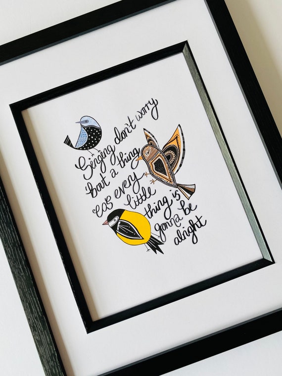 3 Little Birds PRINTABLE Poster Bob Marley Every Little -  Denmark