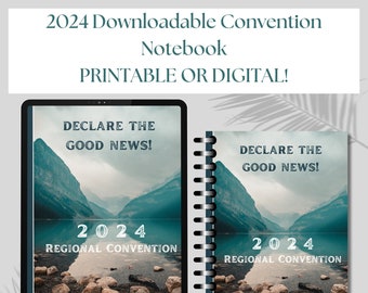 2024 Deklarieren Sie die gute Botschaft JW Convention DIGITALES oder DRUCKBARES Notizbuch für Männer & Brüder | Notizbuch für den regionalen Kongreß der Zeugen Jahwes