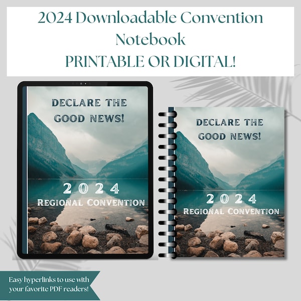 2024 Declare the Good News JW Convention DIGITAL or PRINTABLE Notebook for Men & Brothers | Jehovah’s Witnesses Regional Convention Notebook