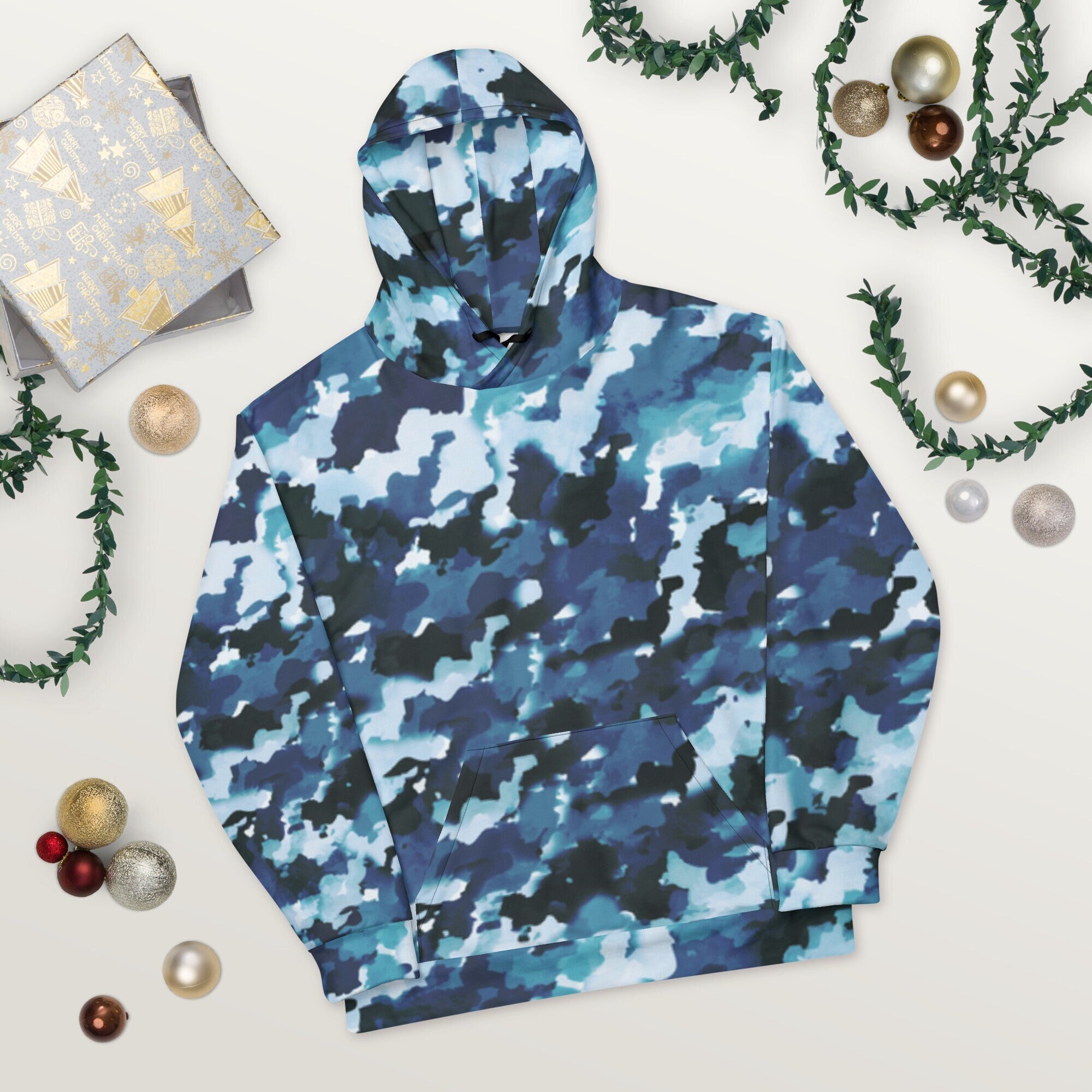 Under armour blue camo hoodie hotsell