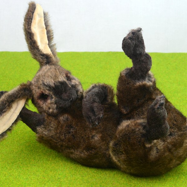 RESERVED FOR KEN - ooak handmade artist doll hare bunny faux taxidermy