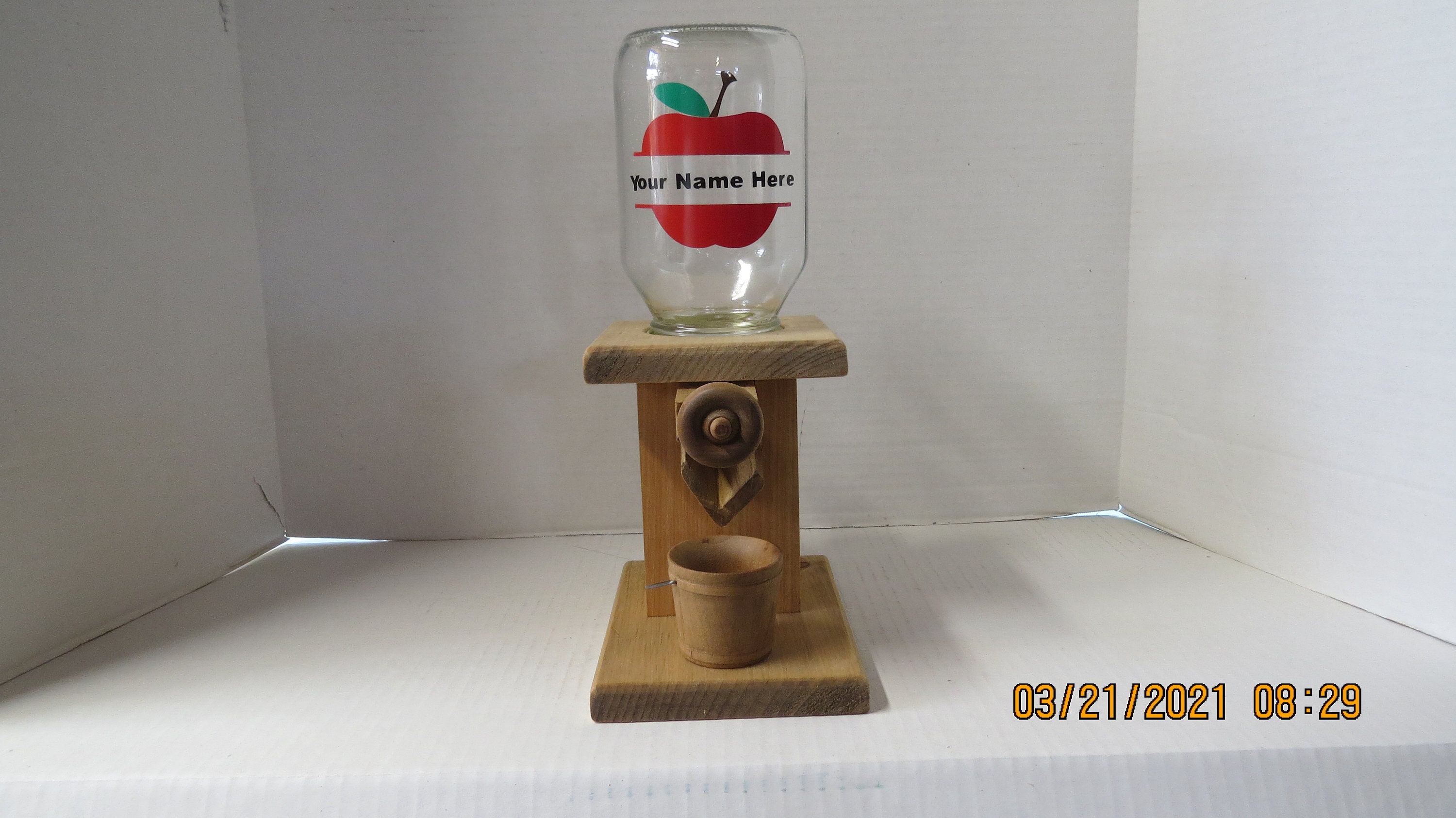 Vintage Handmade Wooden Gumball/ Candy Machine Nut Dispenser The Candy Man