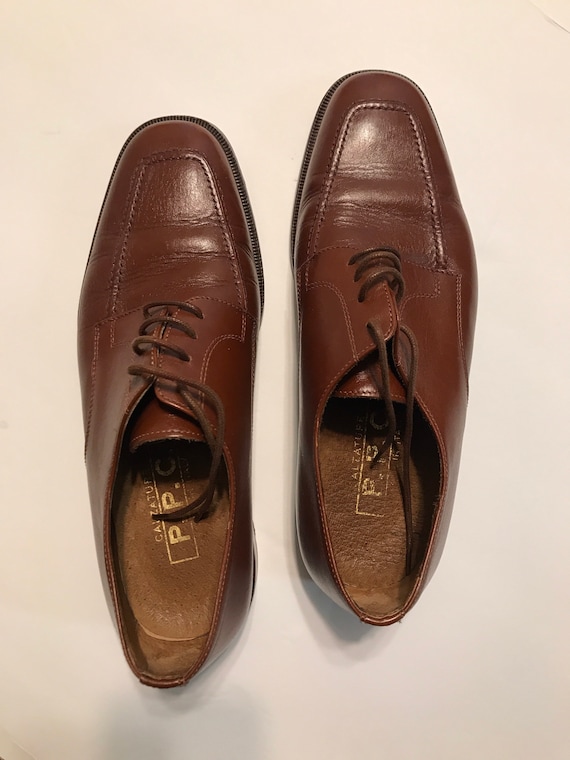 Men’s Shoes Vintage Italian Brown Leather Vero Cuo