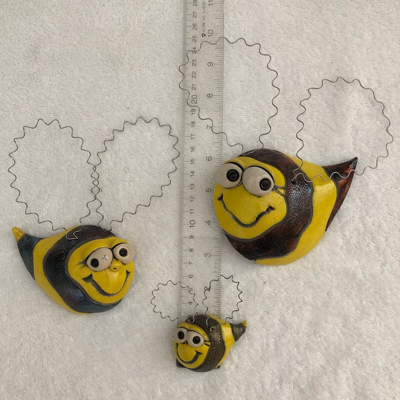 Whimsical Happy Bee Family Raku - Etsy