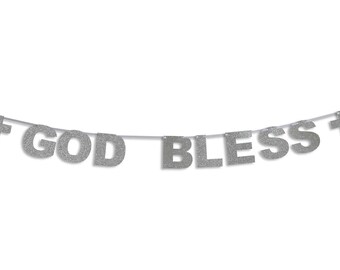 God Bless banner, First Communion Banner,  Confirmation banner