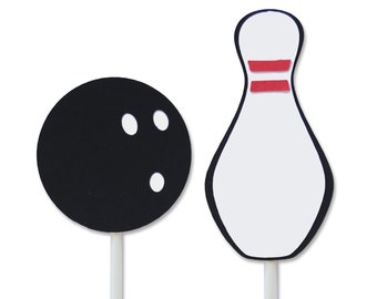 Bowling Themed Cupcake Toppers