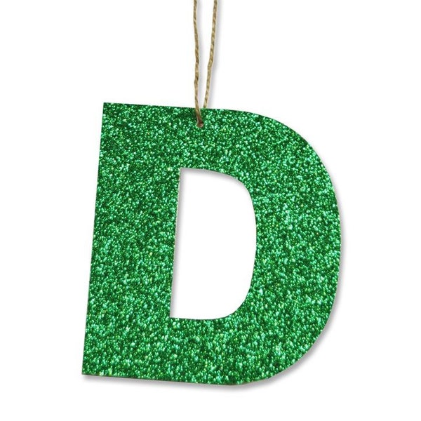 Glitter Alphabet Ornaments, Gift Tags