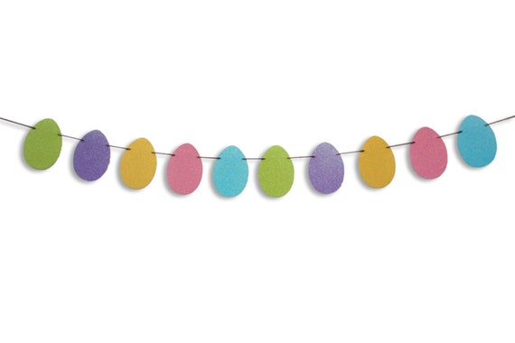 Easter Egg Garland Easter Egg Banner Easter Decoration - Etsy
