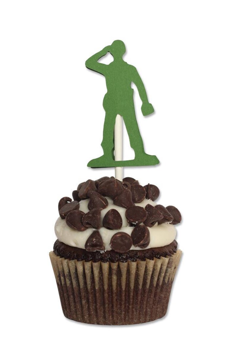 12 Army Themed Cupcake Toppers Army Birthday Camo Birthday Etsy
