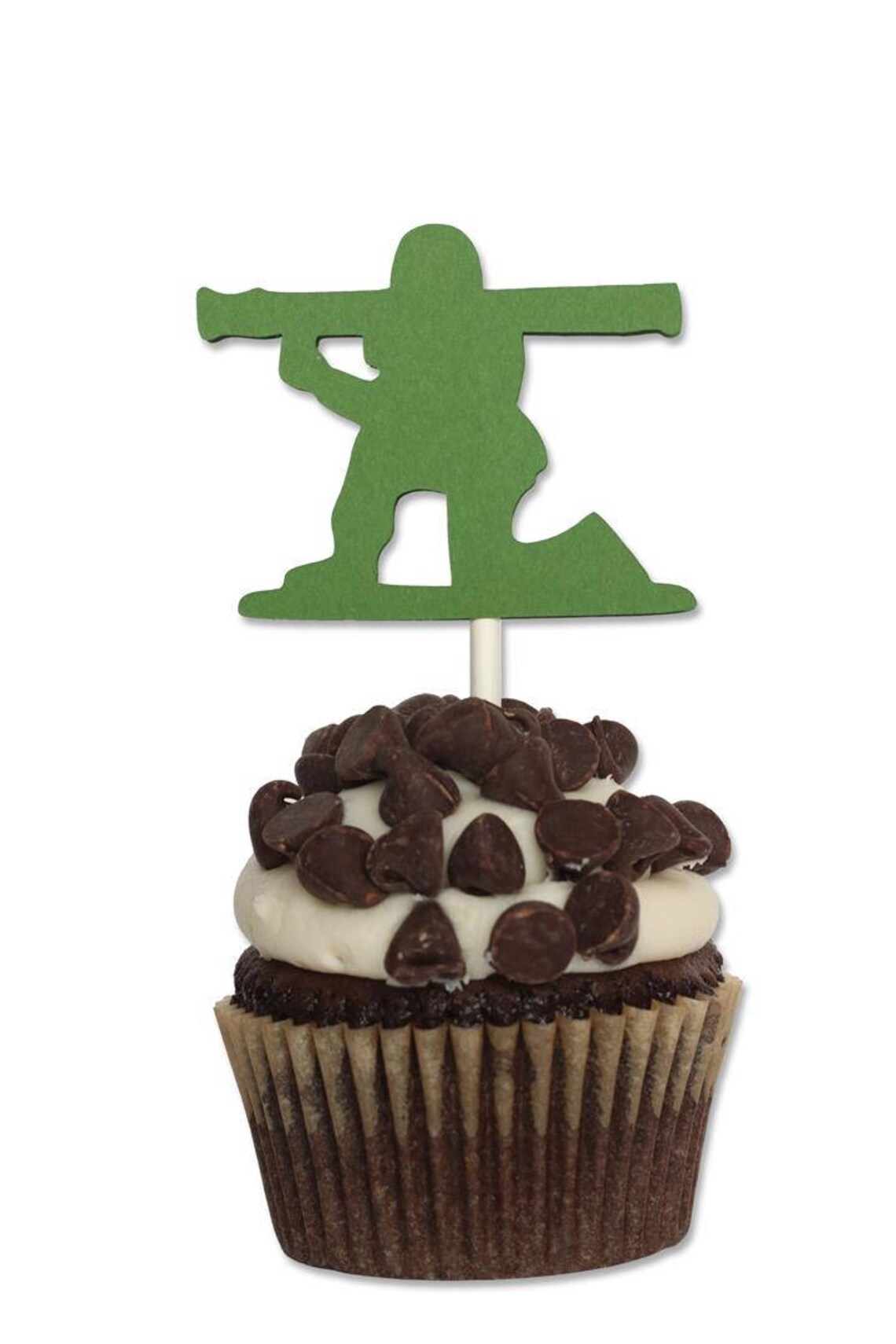 12 Army Themed Cupcake Toppers Army Birthday Camo Birthday Etsy
