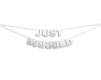 JUST MARRIED Banner, Just Married Garland, Wedding garland, Wedding banner, Wedding decoration