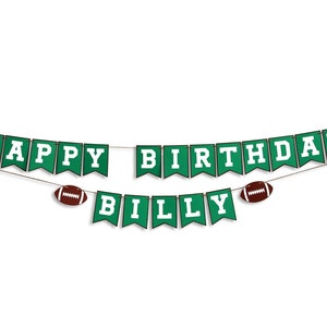 Football Themed Birthday Party Name Banner, Football Birthday Party image 2