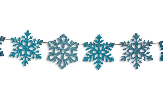 Snowflake garland Snowflake Banner Holiday Banner Christmas | Etsy