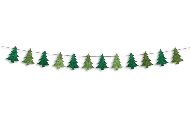 Christmas tree garland Christmas tree Banner Holiday Banner Etsy