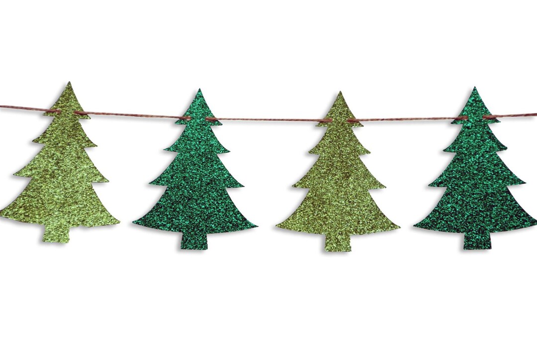 Christmas Tree Garland, Christmas Tree Banner, Holiday Banner