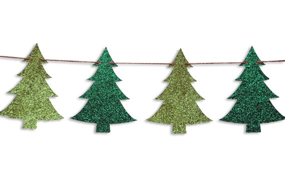 Christmas Tree Garland Christmas Tree Banner Holiday Banner Etsy