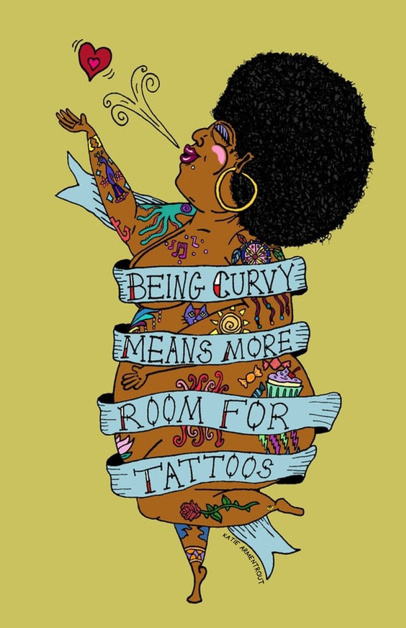 Being Curvy Means More Room For Tattoos_Green image 1