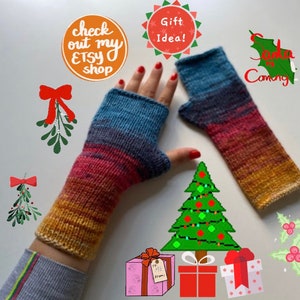 Gants colorés, Mitaines, Manchettes, Mitaines pour femmes, Mitaines, Gants d'hiver, Accessoires d'hiver, Gants bohèmes, Gants hippie