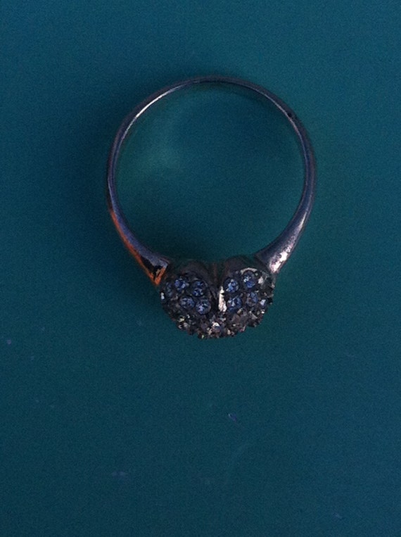 Sterling silver ring and marcasite heart shaped r… - image 3