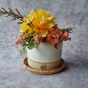 Handmade Ceramic Planter with Dish