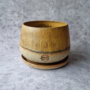 Handmade Ceramic Planter with Dish