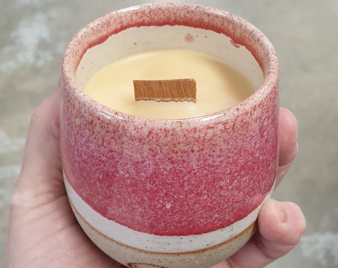 Stemless Re-usable Wine Cup Candle - Pink