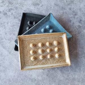 Handmade Rectangular Ceramic Soap Dish