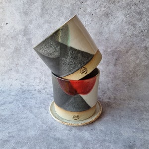 Handmade Ceramic Planter with Dish