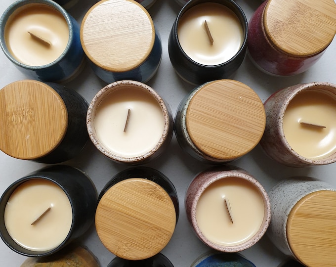 Stemless Re-usable Wine Cup Candle - Natural