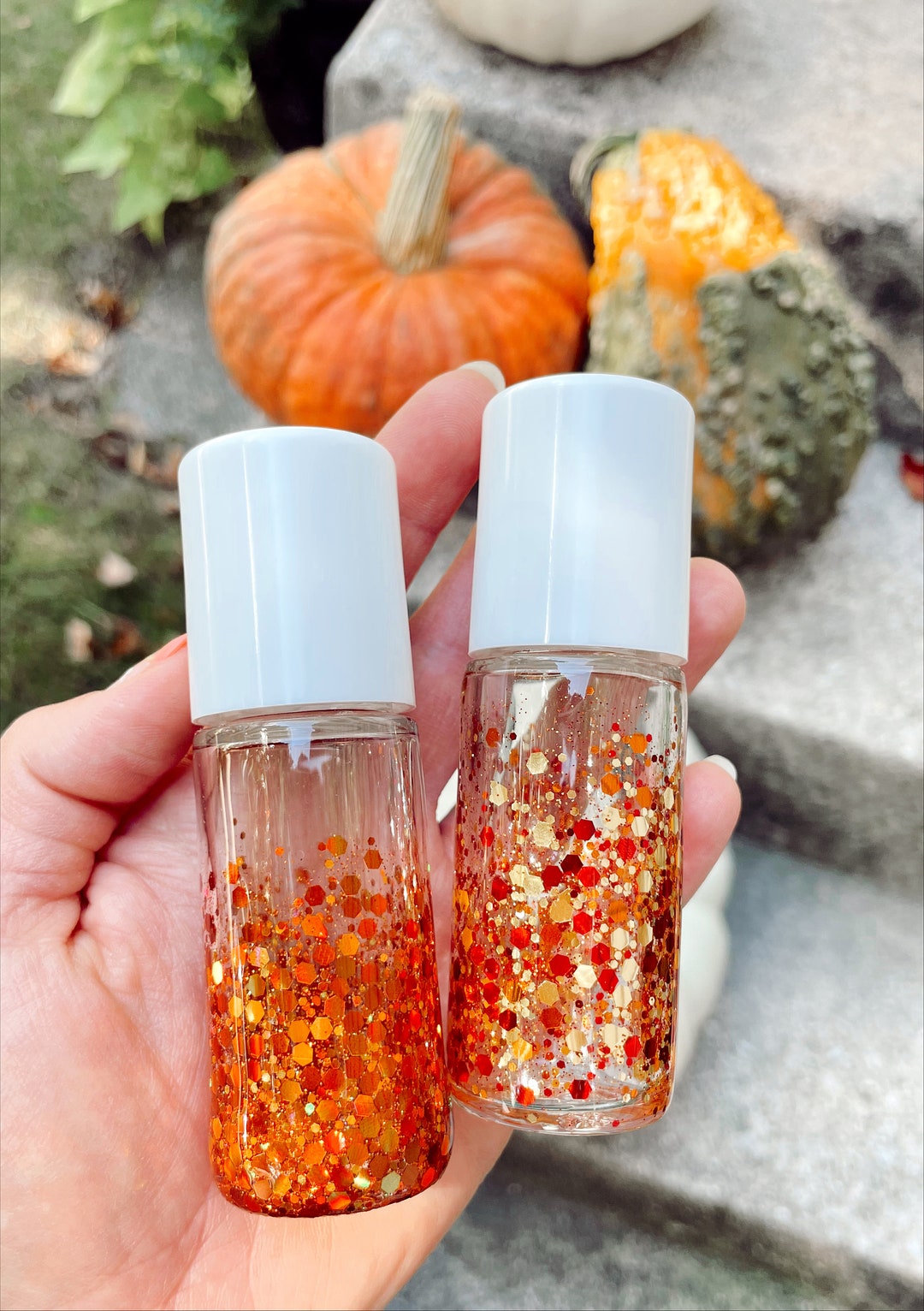 AUTUMN SPARKLE ROLLER! 30ml glitter roller bottle- metal roller ball- 2 color choices!