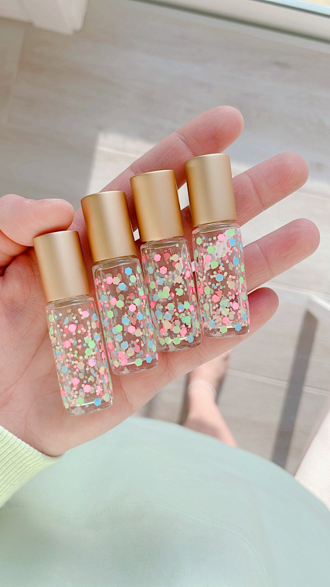 SPARKLE ROLLER 5 Pack 5ml Glitter Roller Bottle Metal Etsy