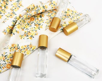 5 pack! Clear roller bottle ||  2 sizes to choose from: 5ml or 10ml roller bottle.  DIY gift for him and her.