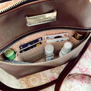 Double zipper crossbody essential oil bag {gift for her} 4 colors. Crossbody purse