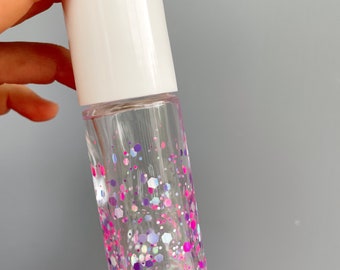 COTTON CANDY Sparkle Roller! 30ml glitter roller bottle- metal roller ball