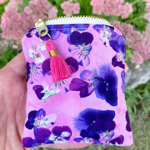 Pansy! Mini Essential Oil Case, Essential Oil Holder, oil bag. Holds 3 roller bottles. Essential Oil Bag.