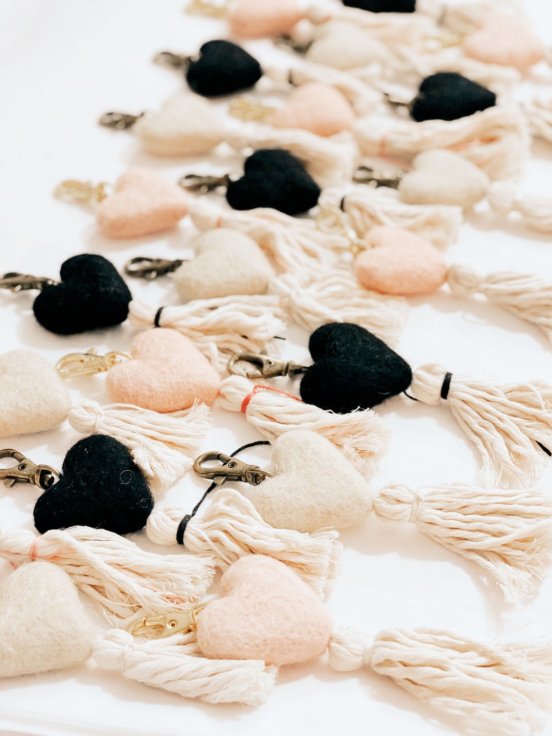 Felt Diffuser Keychains Heart Keychain Etsy