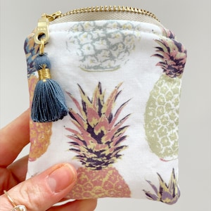 Pineapples! Mini Essential Oil Case, Essential Oil Holder, Holds 3 roller bottles.