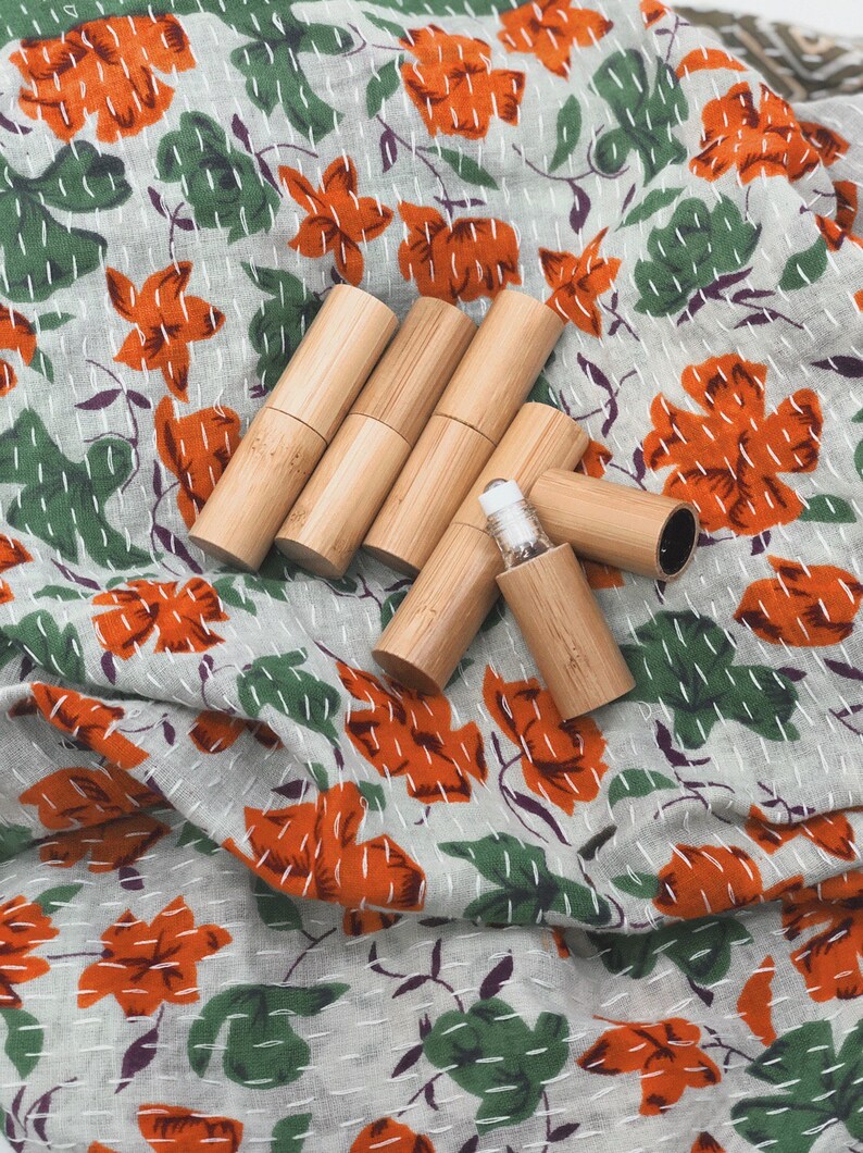 NEW 5 pack variety box of our best sellers Gypsy swirl, BOHO bottle, Wooden roller, Square and our Petal bottle perfect for your pocket image 8