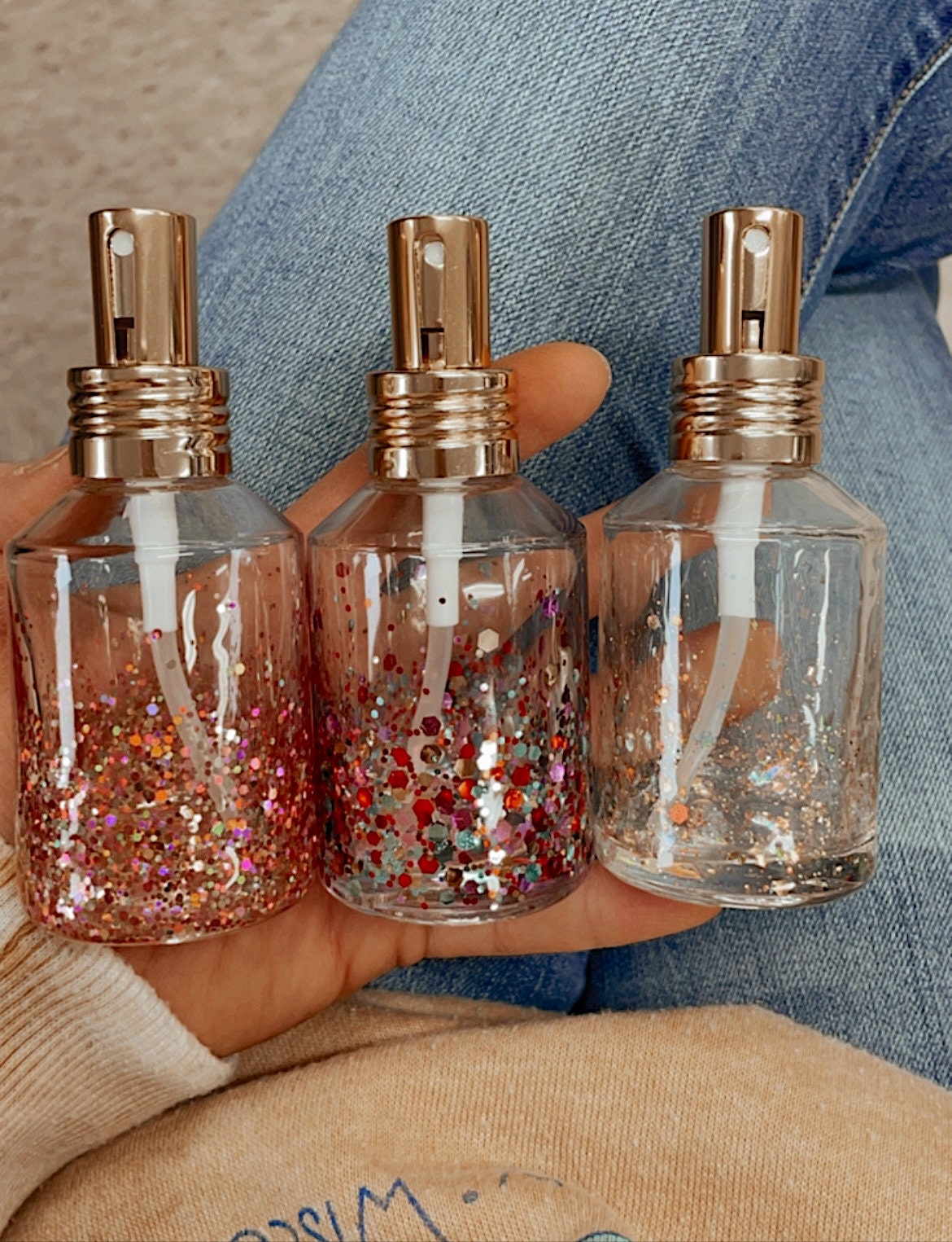 60ML Sparkle Spray or Pump Bottle. Glitter Perfume Bottle. 3 Etsy