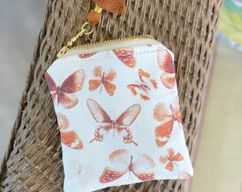 Vintage butterflies Mini Essential Oil Case, Essential Oil Holder, oil bag. Holds 3 roller bottles. Essential Oil Bag.