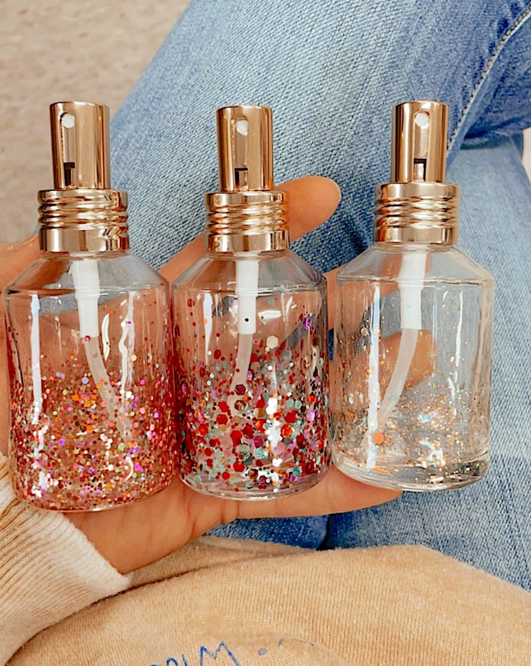 Glitter Spray for Hair And Body, Pink Glitter Perfume Spray, Pink Spray  Glitter for Hair With Refill, Sparkle Hair Spray for Body and Clothes, Body