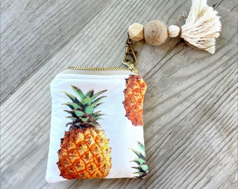 Pineapple! Mini Essential Oil Case, Essential Oil Holder, oil bag. Holds 3 roller bottles. Essential Oil Bag.
