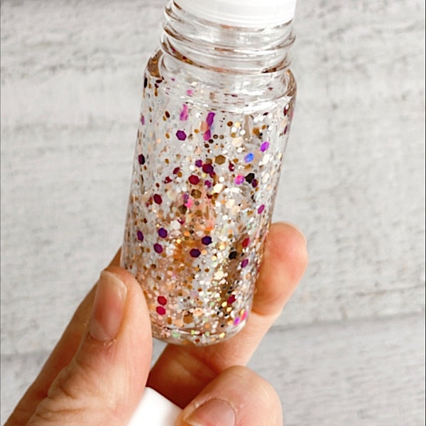 Mardi Gras!  Sparkle Roller! 30ml glitter roller bottle- metal roller ball