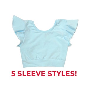 Blue crop top (Toddler crop top, baby crop top, kids crop top, girls crop top, dance crop top, gymnastics crop, infant crop top) SHORT BBlue