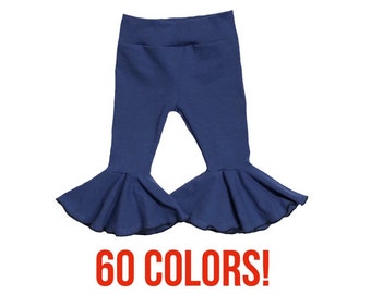 Solid Bell Bottoms (baby bell bottoms, toddler bell bottoms, kids bell bottoms, baby bell pants, toddler bell pants, kids bell pants) FLARE