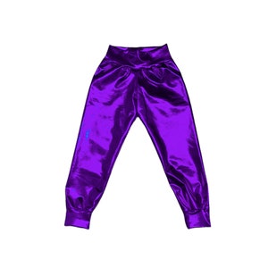 Purple Joggers (metallic joggers, Baby joggers, toddler joggers, kids joggers, youth joggers, mens joggers, womens joggers, pleather joggers